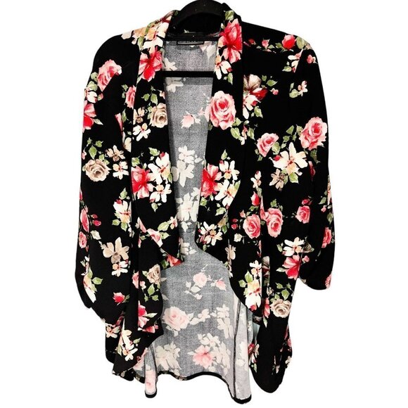 𝅺vintage Floral Open Cardigan by George A-Ltd sz(3X) - Picture 1 of 7